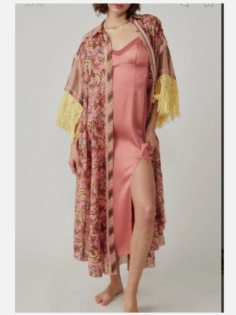 Free People Watching Waves Maxi Shirt Swimsuit Cover Up